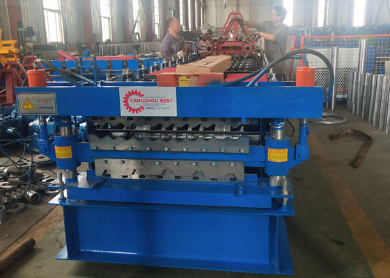 Double Layer 0.3mm PPGI Roofing Sheet Roll Forming Machine