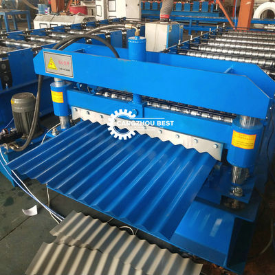 8.5kw 12m/Min Galvanized Roof Panel Roll Forming Machine