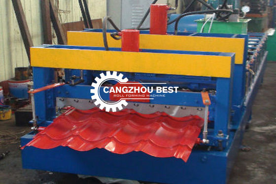 PLC 3p 0.7mm Roofing Tile Roll Forming Machine