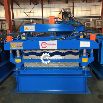 Corrugated Iron Step Tile Double Layer Roll Forming Machine For Sheet Metal