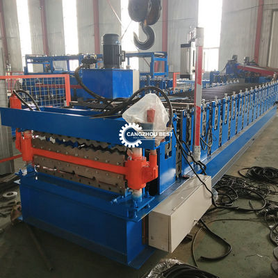 Fully Automatic Building 6kw Double Layer Roll Forming Machine 12m/Min