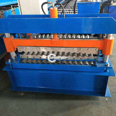 PPGI Color Steel Automatic Cutting 0.3mm Corrugated Sheet Roll Forming Machine