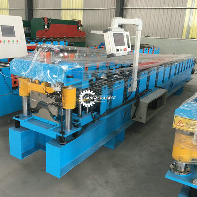 Steel Profile Roll Top Gearbox Ppgi Ridge Cap Roll Forming Machine