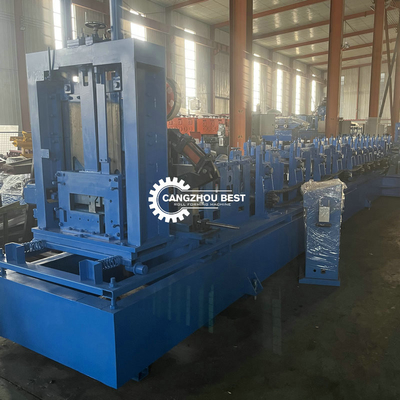 Interchange Cold Cz Purlin Forming Machine Galvanized Hydraulic Cutting