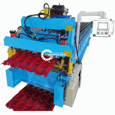 Double Layer Glazed Tile Ppgi Ibr Sheet Making Machine Trapezoidal Roof Press