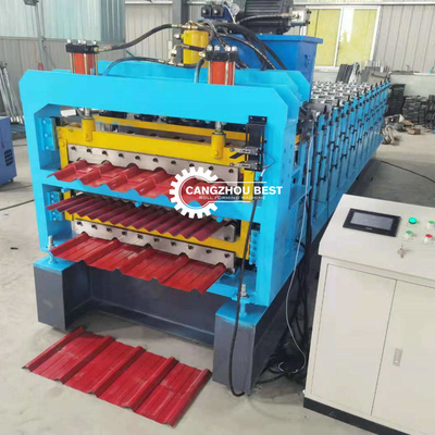 15m/Min Automatic Roll Forming Machine Hydraulic Press Triple Layer For Roofing Panel