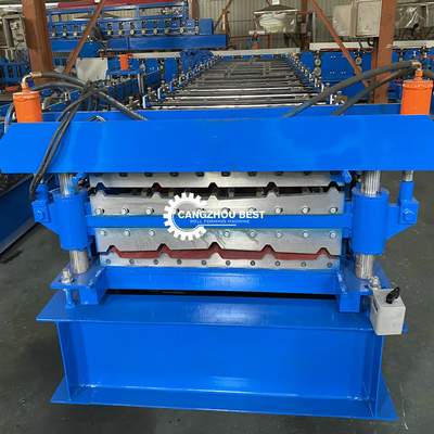 Double Layer PPGI Roofing Sheet Manufacturing Machine Color Steel Ibr Trapzodial Corrugated