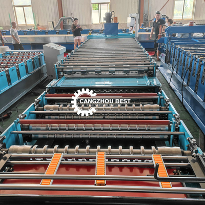 Trapezoidal Ibr GI Corrugated Roll Former Double Layer Steel 3PHASE