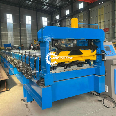 High Rib Steel Structure Floor Deck Machine 380v