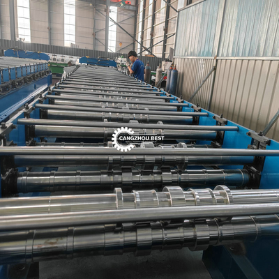 Plc Floor Deck Roll Forming Machine Steel Sheet Profile Roofing Panel Making