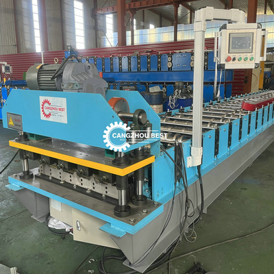 Motor Driven Tile Roll Forming Machine High Speed 20m/Min Color Steel Spandrel