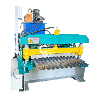 836mm Coil Width Corrugated Roll Making Machine PLC For Steel Profile