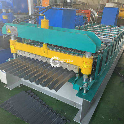 836mm Coil Width Corrugated Roll Making Machine PLC For Steel Profile