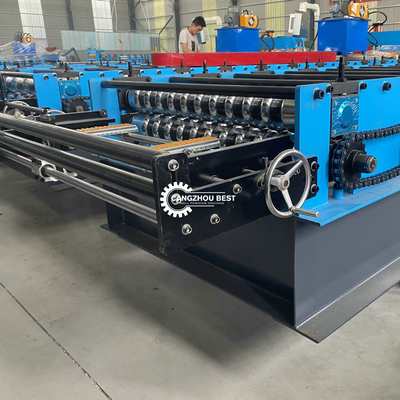 836mm Coil Width Corrugated Roll Making Machine PLC For Steel Profile