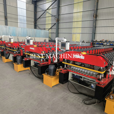 G550mpa GI Wave Corrugated Panel Roll Forming Machine Color Steel Profile