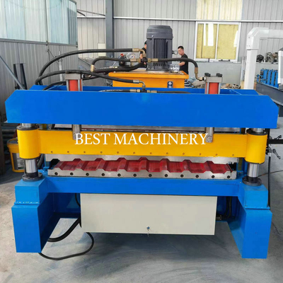 0.8mm Steel Profile C8 C21 Roofing Sheet Roll Forming Machine Ibr Design Making