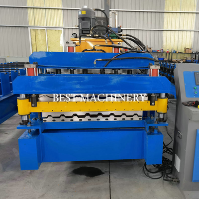 Gi Color Steel Double Layer Roofing Sheet Roll Forming Machine 3phase