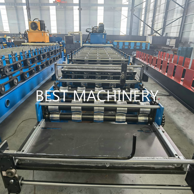 Pv5 Roofing Sheet Roll Forming Machine Wall Panel Double Layer Steel Profile 11 Groups