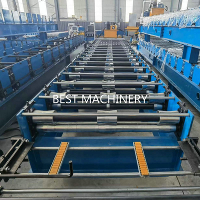 Plc Galvanized Steel Sheet Roll Forming Machine Trapezoidal Profile