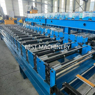 Plc Galvanized Steel Sheet Roll Forming Machine Trapezoidal Profile