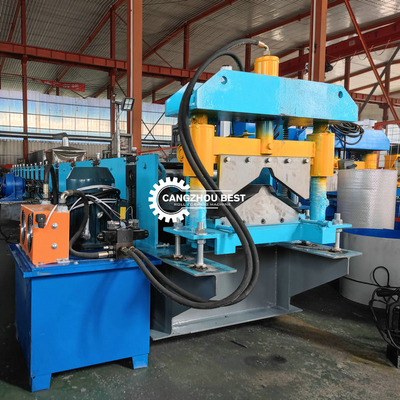 Steel Roofing Sheet Ridge Cap Roll Forming Machine PLC Control