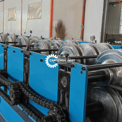 Steel Construction Decking Sheet Floor Cold Roll Forming Machine PLC Control