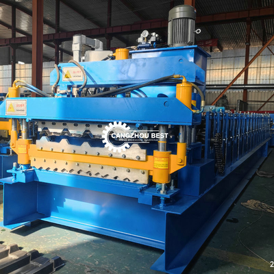 Ibr Roof Sheet&amp;Roof Tile Double Layer Roofing Cold Roll Forming Machine 5.5 KW