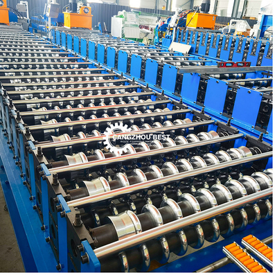 G550 Material High Grade Corrugated Roof Sheet Roll Forming Machine PLC control