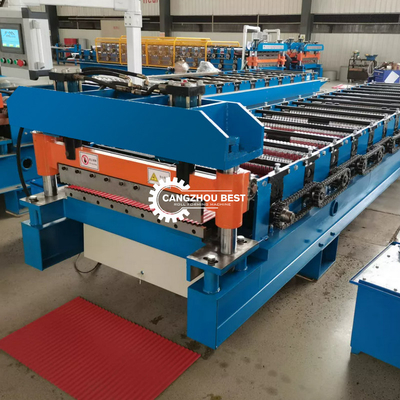 PPGI Coil Corrugated Roofing Steel Profile Roll Forming Machine 8-12m/Min