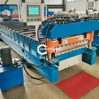 PPGI Coil Corrugated Roofing Steel Profile Roll Forming Machine 8-12m/Min