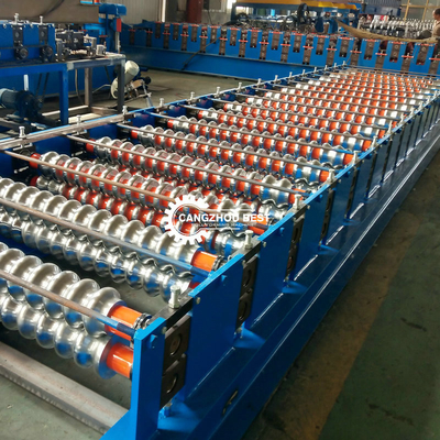 PPGI Coil Corrugated Roofing Steel Profile Roll Forming Machine 8-12m/Min