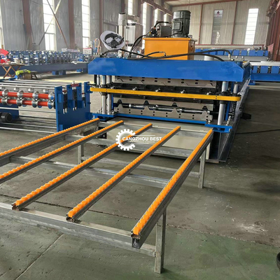 Double Layer Tr4 Tr5 Roofing Sheet Roll Forming Machine 3kw Power Saving