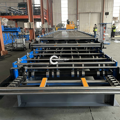 Double Layer Tr4 Tr5 Roofing Sheet Roll Forming Machine 3kw Power Saving