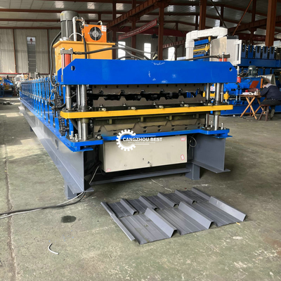 Double Layer Tr4 Tr6 Roofing Sheet Cold Roll Forming Machine Pv4 Pv5 Pv6