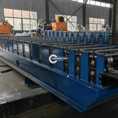 0.3-0.8mm Steel Profile Standing Seam Roll Forming Machine With Embossing