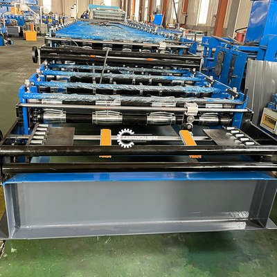 Steel Profile Tr4&amp;Tr6 Double Layer Roofing Sheet Roll Forming Machine 70mm Shaft