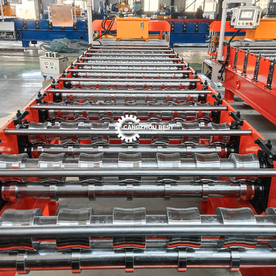 7 Ribs R Panel Metal IBR Sheet Roll Forming Machine Hydraulic Cutting