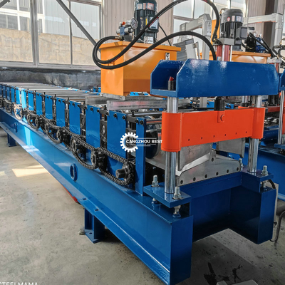 Steel Roof Sheet Ridge Cap / Roll Top IBR Roof Sheet Roll Forming Machine PLC