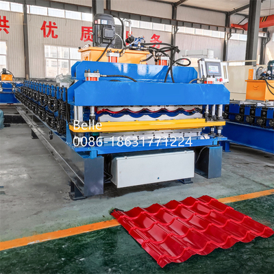 Embossed Metal Tile Forming Machine 8 - 12m/min Speed