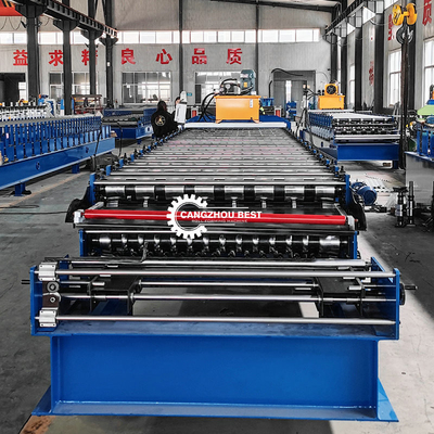 Double Deck R101 IBR&amp;Corrugated Roofing Sheet Profile Roll Forming Machine