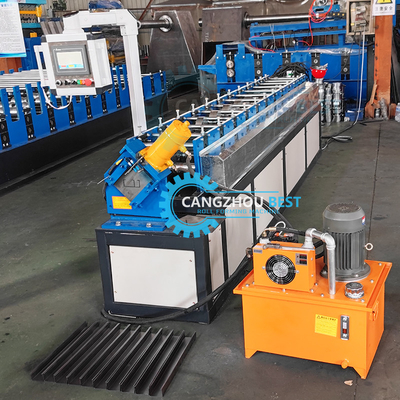 Steel Profile Stud Track Gutter Roll Forming Machine Non Stop Cutting