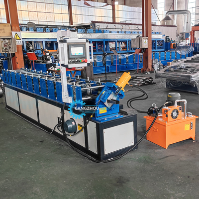 Steel Profile Stud Track Gutter Roll Forming Machine Non Stop Cutting