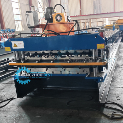 Color Steel 4Kw Roofing Sheet Roll Forming Machine Double Layer Tr4 R101 Steel Profiles