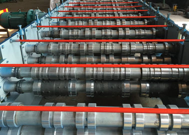 Floor Deck Roll Forming Machine Chain Or Gear Box Driven System Hydraulic Cutting Device