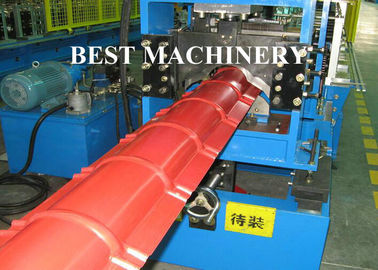 Roof Tile Crest Ridge Cap Roll Forming Machine CE / SGS Certificated