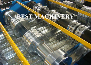 Galvanized Steel Floor Deck Roll Forming Machine , Floor Tile Roll Forming Machine