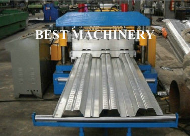 Galvanized Steel Floor Deck Roll Forming Machine , Floor Tile Roll Forming Machine