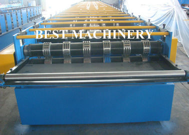 Galvanized Steel Floor Deck Roll Forming Machine , Floor Tile Roll Forming Machine