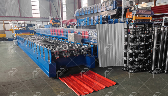 3T Hydraulic Cutting Roofing Sheet Roll Forming Machine With PLC Control System