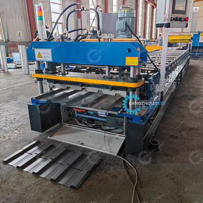 Hydraulic Cutting High Speed Automatic Rib Roofing Sheet Roll Forming Machine
